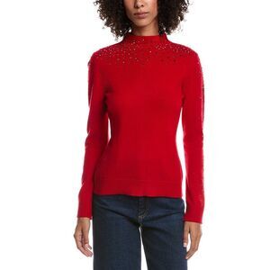 Forte Cashmere Womens  Crystal Cashmere Pullover, Red